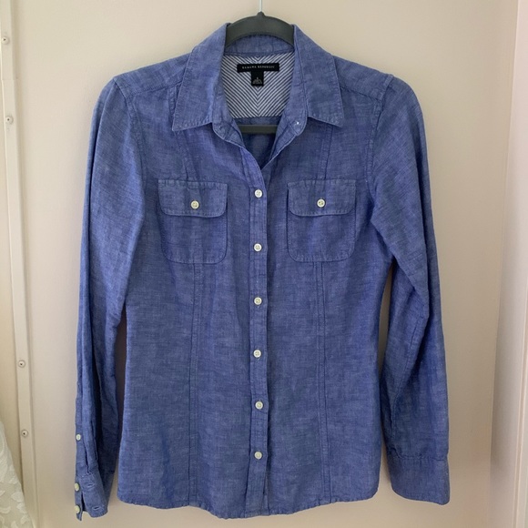 Banana Republic Tops - Banana Republic Chambray Linen Button Up Shirt